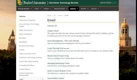 
							         Email | Information Technology Services | Baylor University								  
							    
