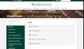 
							         Email - Information Technology - Wagner College								  
							    