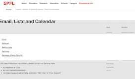 
							         Email, Lists and Calendar – Services and resources - EPFL								  
							    