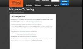 
							         Email Migration - William Paterson University								  
							    