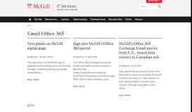 
							         Email Office 365 | IT Services - McGill University								  
							    