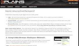 
							         Email Settings and Setup - 3plains FAQ								  
							    