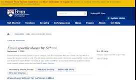 
							         Email specifications by School | UPenn ISC								  
							    