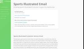 
							         Email Sports Illustrated | Tips & Talking Points - GetHuman								  
							    