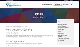 
							         Email | Student Support | University of Central Lancashire								  
							    