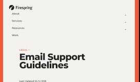 
							         Email Support Guidelines | Firespring								  
							    