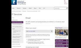 
							         Email - The University of Nottingham								  
							    