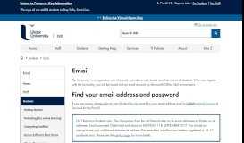 
							         Email - Ulster University ISD								  
							    