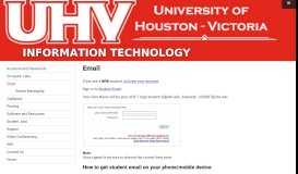 
							         Email | University of Houston-Victoria								  
							    