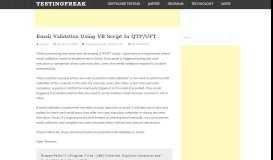 
							         Email Validation Using VB Script In QTP/UFT - Testingfreak								  
							    