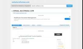 
							         email.aultman.com at Website Informer. Outlook. Visit Email ...								  
							    
