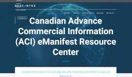 
							         eManifest | Canadian ACI Filing Requirements | Descartes								  
							    