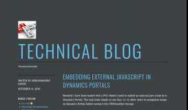 
							         Embedding external JavaScript in Dynamics Portals – Technical Blog								  
							    