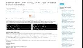 
							         Embrace Home Loans Bill Pay, Online Login, Customer ...								  
							    
