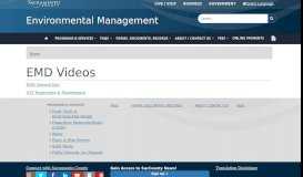 
							         EMD Videos - Environmental Management - Sacramento County								  
							    