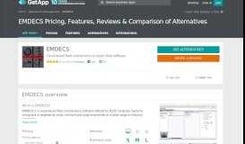 
							         EMDECS Pricing, Features, Reviews & Comparison of ...								  
							    