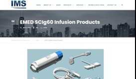
							         EMED SCIg60 Infusion Products - Integrated Medical Systems, Inc.								  
							    