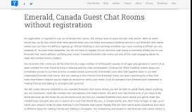 
							         Emerald, Canada Guest Chat Rooms without registration								  
							    