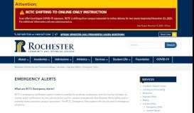 
							         Emergency Alerts – Rochester Community and Technical College								  
							    