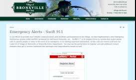 
							         Emergency Alerts - Swift 911 | Bronxville NY								  
							    