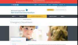 
							         Emergency Department - BID–Needham - Beth Israel Deaconess ...								  
							    