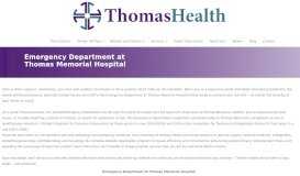 
							         Emergency Department - Thomas Memorial Hospital								  
							    