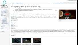 
							         Emergency Intelligence Incinerator - Portal Wiki								  
							    