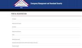 
							         Emergency Management and Homeland Security - Portal Registration								  
							    