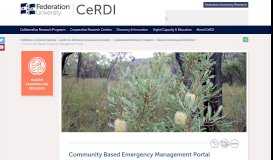 
							         Emergency Management Victoria: My Community Portal - CeRDI								  
							    