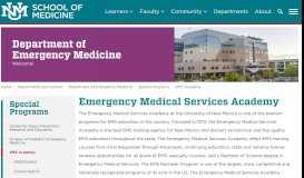 
							         Emergency Medical Services Academy - | The University of New Mexico								  
							    