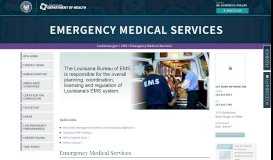 
							         Emergency Medical Services | Department of Health | State of Louisiana								  
							    