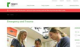 
							         Emergency Medicine - Trinity Health								  
							    