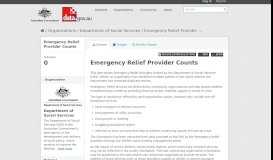 
							         Emergency Relief Provider Counts - Datasets - data.gov.au								  
							    