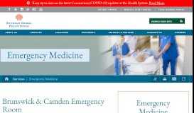 
							         Emergency Room | Brunswick & Camden Hospitals								  
							    