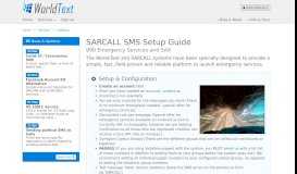 
							         Emergency Service SMS (SARCALL) - World Text								  
							    