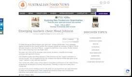 
							         Emerging markets cheer Mead Johnson | Australian Food News								  
							    