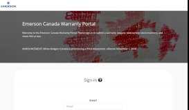 
							         Emerson Canada Warranty Portal								  
							    