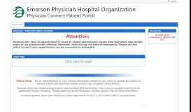 
							         Emerson Connect Patient Portal - Home								  
							    