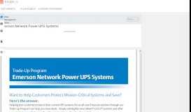 
							         Emerson Network Power UPS Systems - studylib.net								  
							    