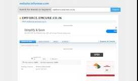 
							         emforce.emcure.co.in at Website Informer. Visit Emforce Emcure.								  
							    