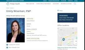 
							         Emily Wiseman, FNP | Phelps Health								  
							    