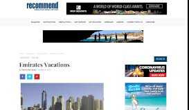 
							         Emirates Vacations - Recommend - Recommend magazine								  
							    