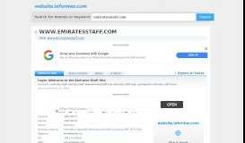 
							         emiratesstaff.com at WI. Login :Welcome to the Emirates Staff ...								  
							    