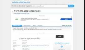 
							         emiratesstaff.com at WI. Login :Welcome to the Emirates Staff Site								  
							    