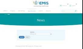 
							         EMIS Health News | EMIS Health								  
							    