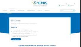 
							         EMIS Web | A market-leading clinical system for delivering integrated ...								  
							    