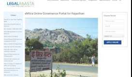 
							         eMitra Online Governance Portal for Rajasthan | LegalRaasta								  
							    