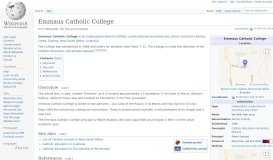 
							         Emmaus Catholic College - Wikipedia								  
							    
