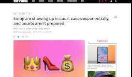 
							         Emoji are showing up in court cases exponentially, and courts aren't ...								  
							    