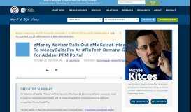 
							         eMoney Advisor Integrates MoneyGuidePro to eMx Select - Kitces.com								  
							    